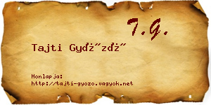 Tajti Győző névjegykártya